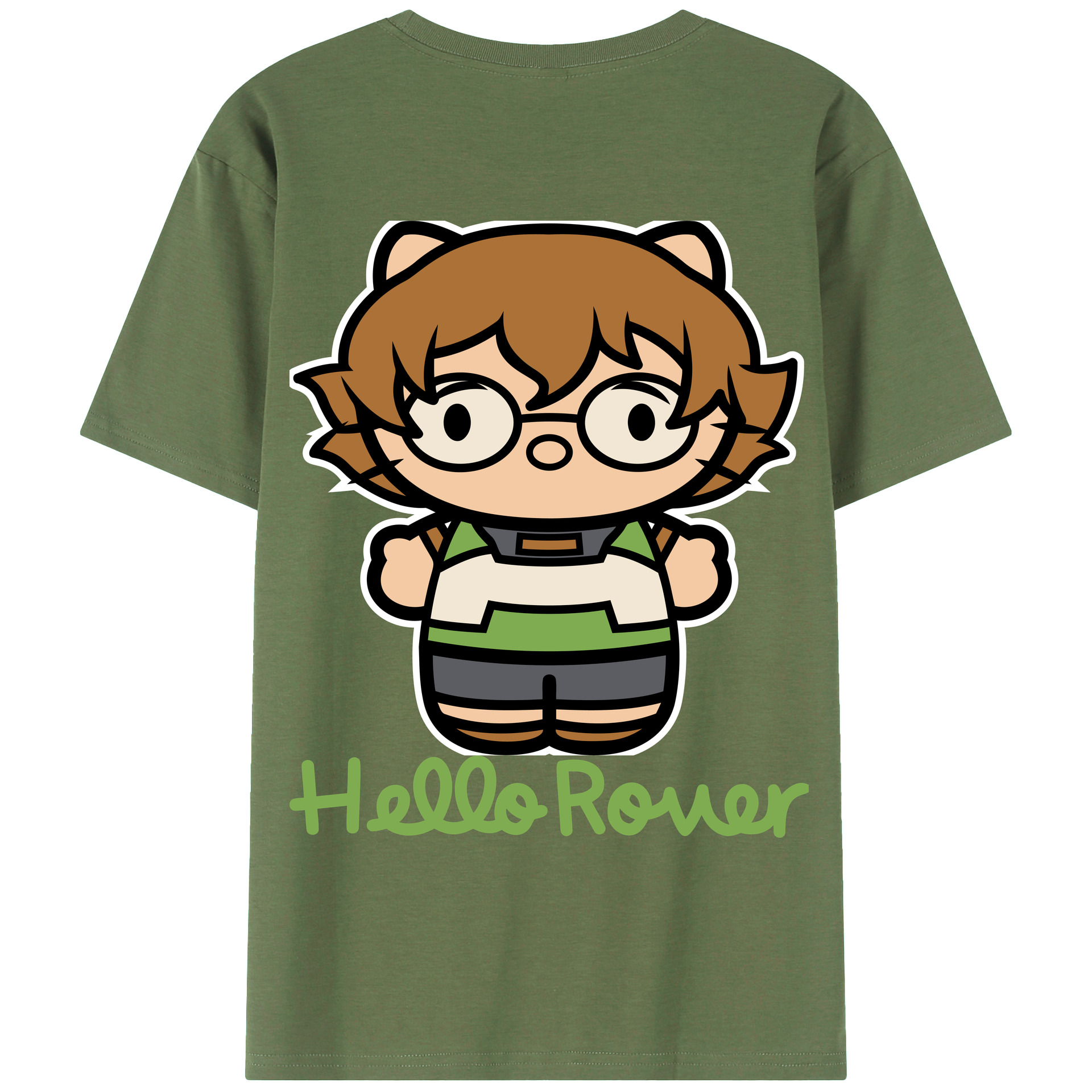 （画像用） Hello Kitty ハローキティ 綿100％ メンズ半袖Tシャツ（バックプリント） 通気性